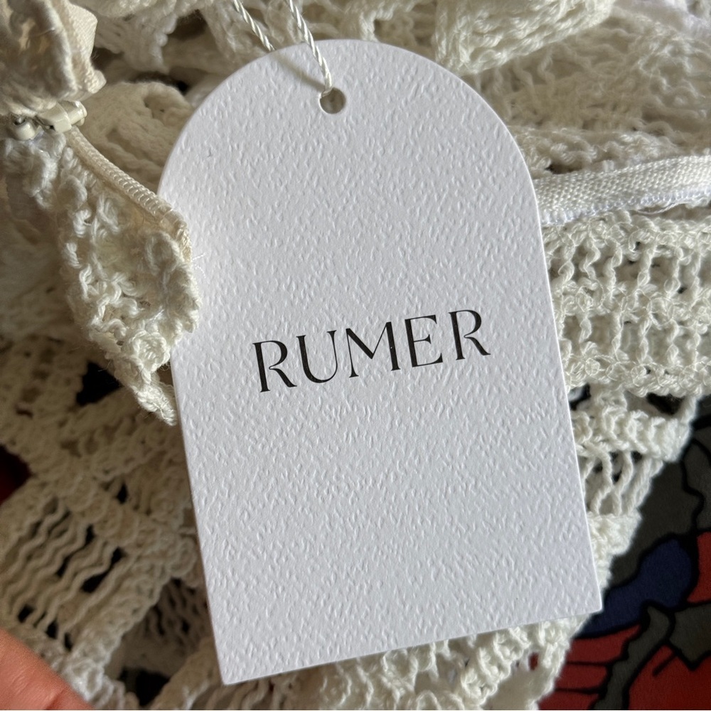 Revolve Rumer white crochet  beach cover up XS - Picture 7 of 10